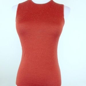 RALPH LAUREN black label sleeveless CASHMERE SILK SWEATER shell  M